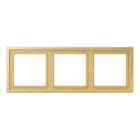 Jung - Cadre 3 poste / LS ZERO Laiton doré