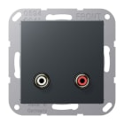 Jung - Connecteur Multimédia Chinch Audio 2.0 / A 500 Anthracite