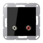 Jung - Connecteur Multimédia Chinch Audio 2.0 / A 500 Noir