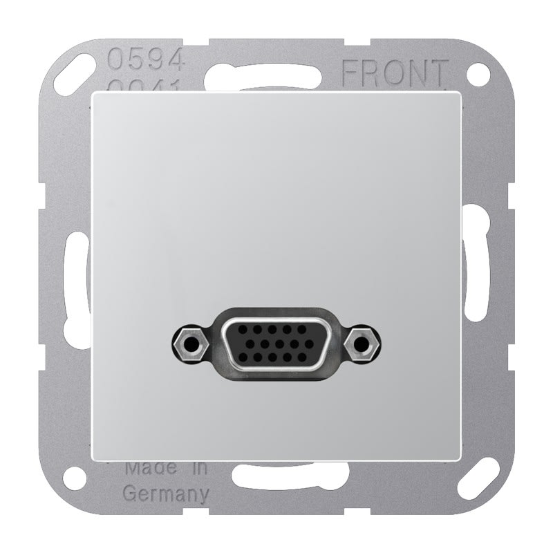 Jung - Connecteur Multimédia 1 x VGA 2.0 / A 500 Aluminium