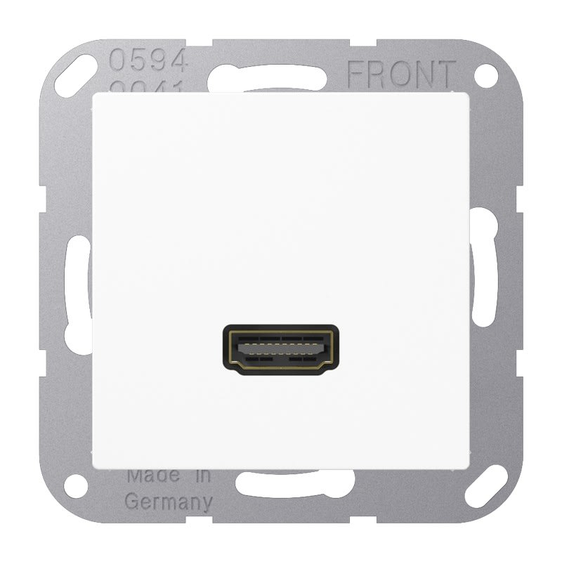 Jung - Connecteur Multimédia 1 x HDMI 2.0 / A 500 Blanc