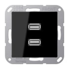 Jung - Connecteur Multimédia 2 x USB 2.0 / A 500 Noir