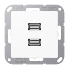 Jung - Connecteur Multimédia 2 x USB 2.0 / A 500 Blanc