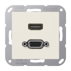 Jung - Connecteur Multimédia 1 x HDMI + VGA / A 500 Ivoire