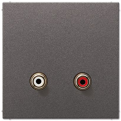 Jung - Connecteur Multimédia Chinch Audio / LS990 Titane Anthracite