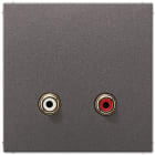 Jung - Connecteur Multimédia Chinch Audio / LS990 Titane Anthracite