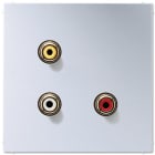 Jung - Connecteur Multimédia Chinch Audio - Composite Vidéo / LS 990 Aluminium
