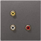 Jung - Connecteur Multimédia Chinch Audio - Composite Vidéo / LS 990 Titane Anthracite