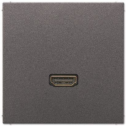 Jung - Connecteur Multimédia 1 x HDMI / LS 990 Titane Anth
