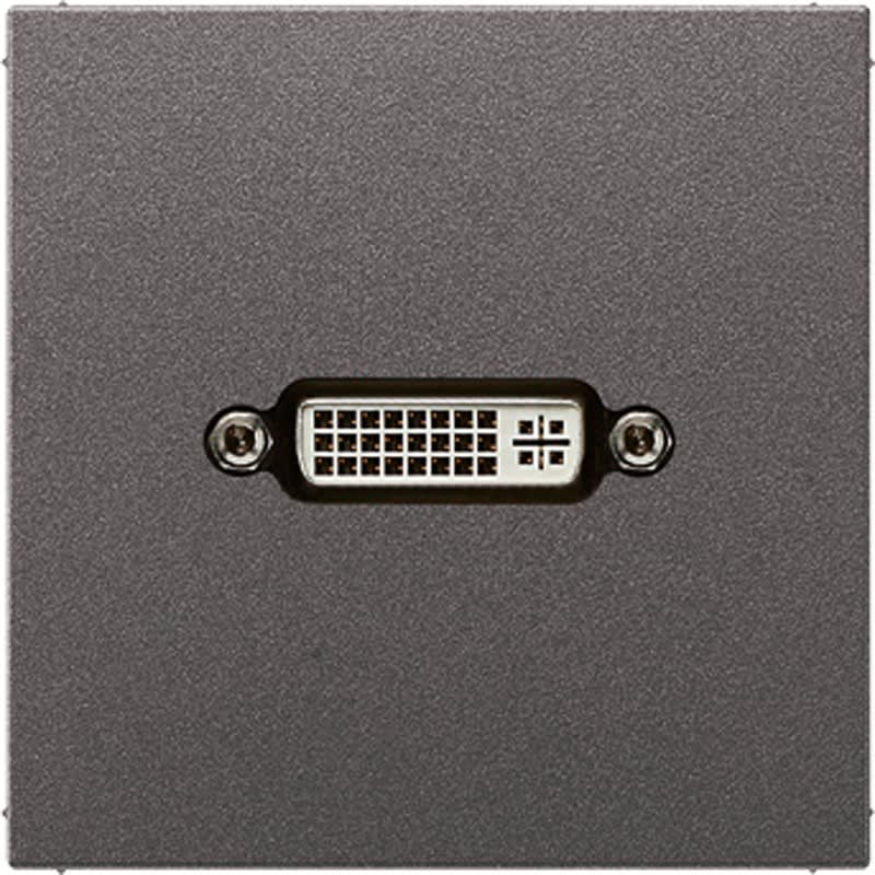 Jung - Connecteur Multimédia 1 x DVI / LS 990 Titane Anthracite