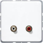 Jung - Connecteur Multimédia Chinch Audio / CD 500 Blanc