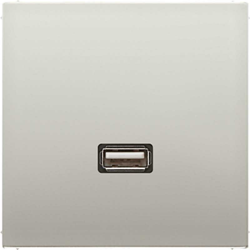 Jung - Connecteur Multimédia 1 x USB 2.0 / LS 990 Métal Inox