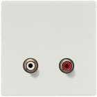 Jung - Connecteur Multimédia Chinch Audio / LS 990 Gris clair