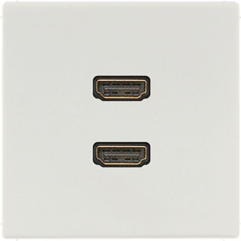 Jung - Connecteur Multimédia 2 x HDMI / LS 990 Gris clair