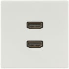 Jung - Connecteur Multimédia 2 x HDMI / LS 990 Gris clair