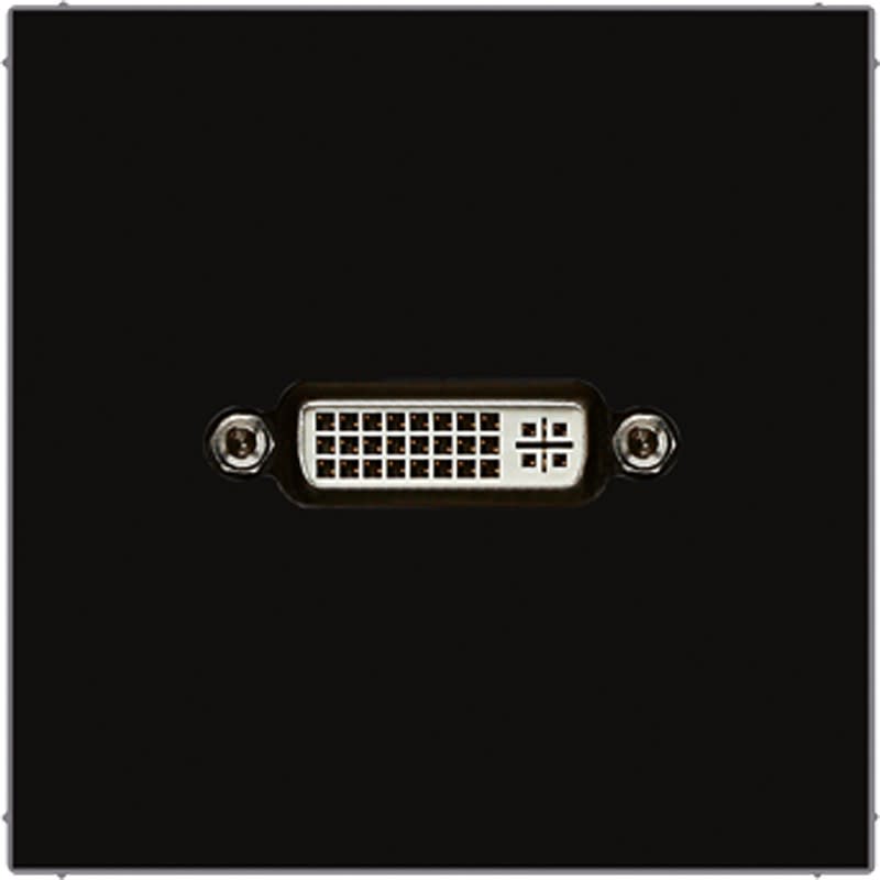 Jung - Connecteur Multimédia 1 x DVI / LS 990 Noir