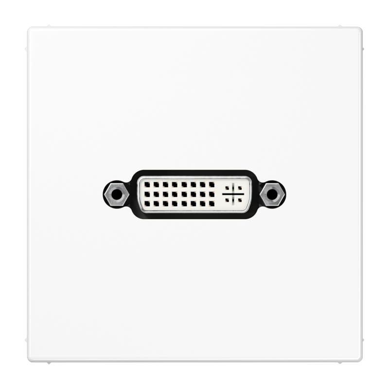 Jung - Connecteur Multimédia 1 x DVI / LS 990 Blanc