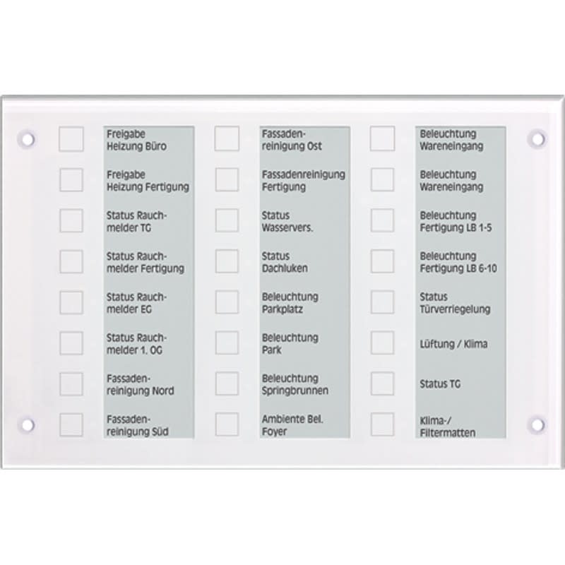 Jung - KNX Tableau de commande / Info Blanc