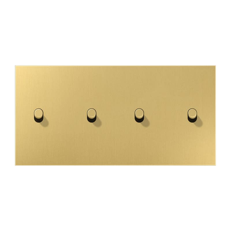 Jung - Enjoliveur 2 modules horizontal avec 2+2 leviers Cylindre / LS 1912 Laiton doré