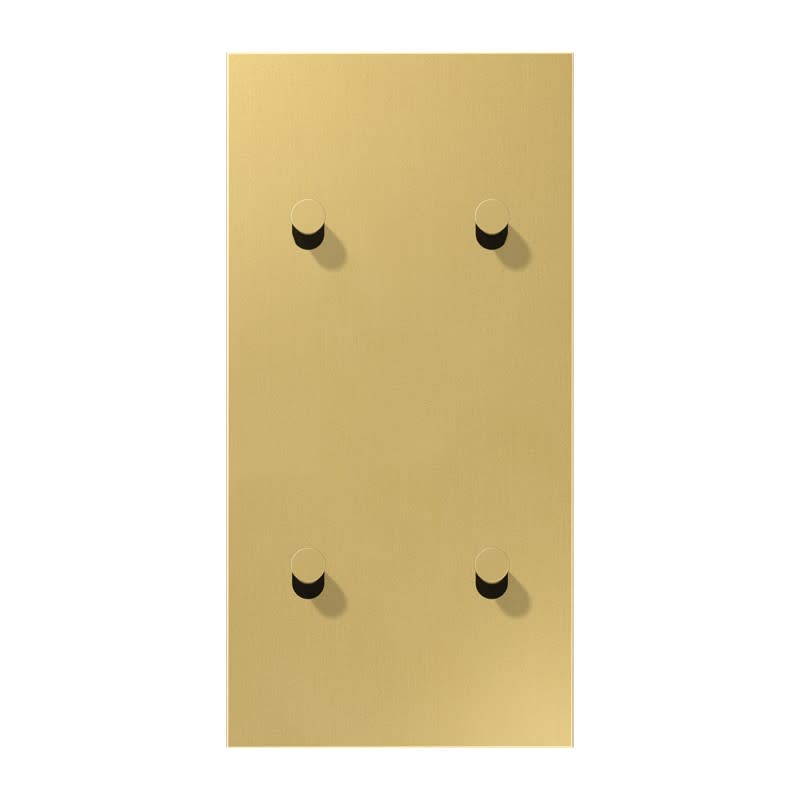 Jung - Enjoliveur 2 modules vertical avec 2 + 2 leviers Cône / LS 1912 Laiton doré