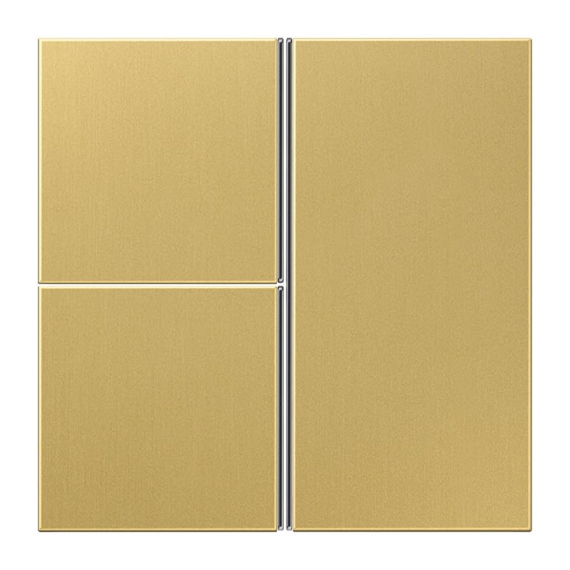 Jung - Kit touche complet 3 voies pour platine F40 / LS 990 Laiton doré