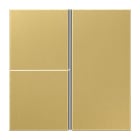 Jung - Kit touche complet 3 voies pour platine F40 / LS 990 Laiton doré