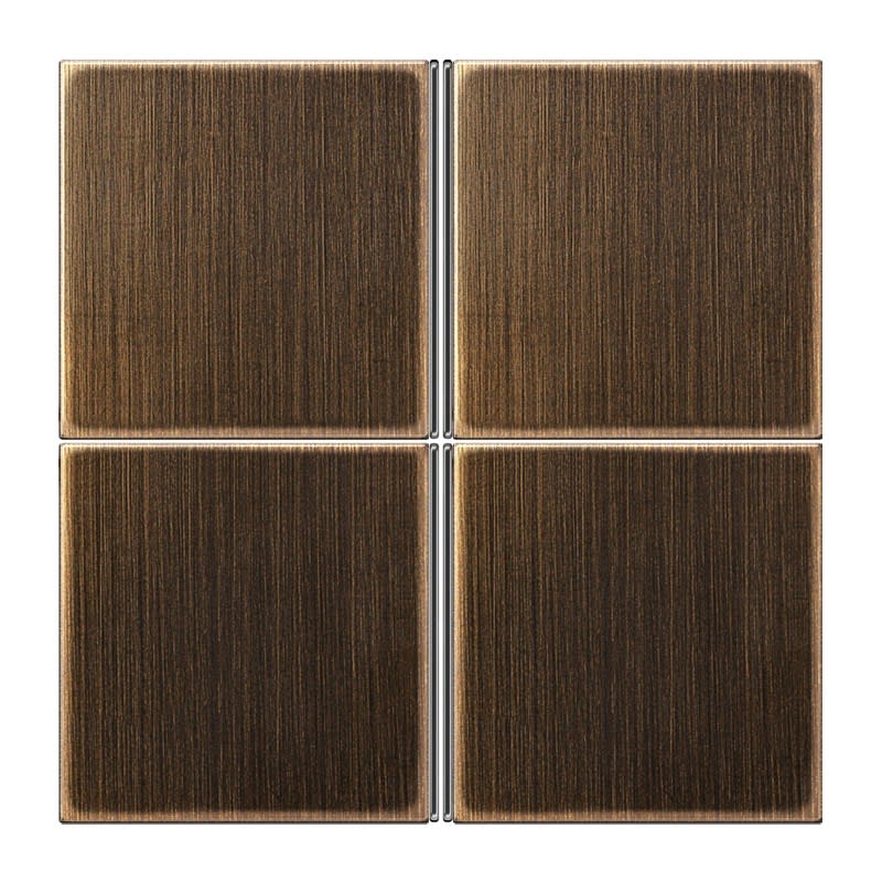 Jung - Kit touche complet 4 voies pour platine F40 / LS 990 Laiton ancien