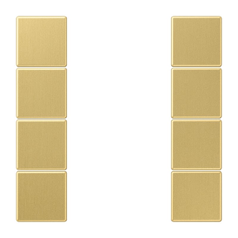 Jung - Kit touche complet 4 voies pour platine F50 / LS 990 Laiton doré