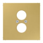 Jung - Enjoliveur pour 2 mini fiches 63WBT et LKP63RT/SW ou CIB63 / LS Laiton doré