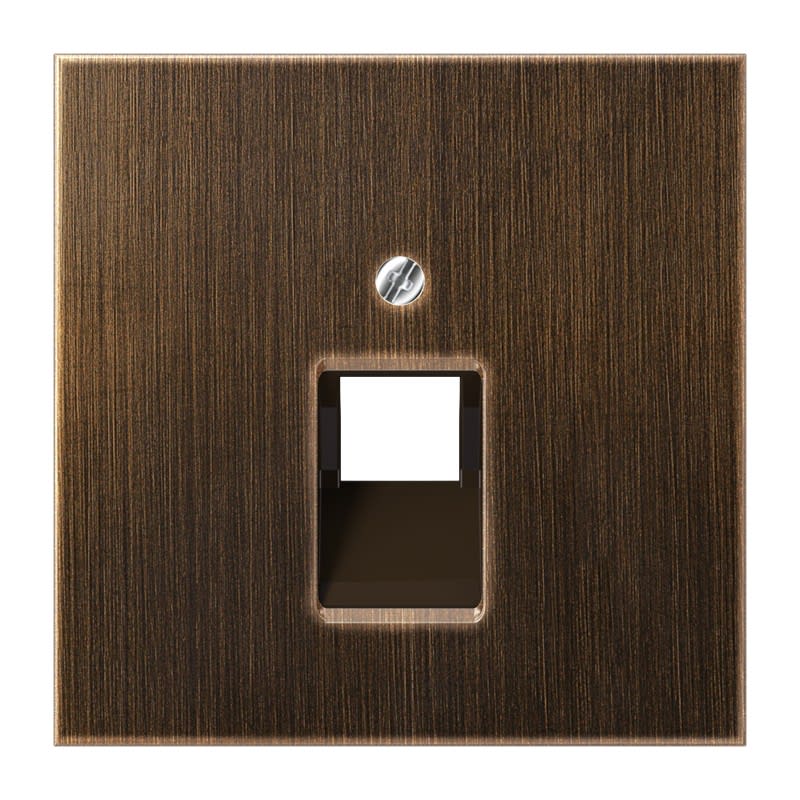 Jung - Enjoliveur pour prise RJ simple IAE/UAE / LS 990 Laiton ancien