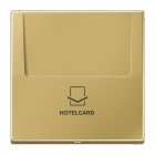 Jung - Enjoliveur Hotelcard pour mécanisme bouton poussoir / LS 990 Laiton doré