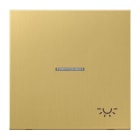 Jung - Enjoliveur avec symbole "lumière" à voyant / LS 990 Laiton doré