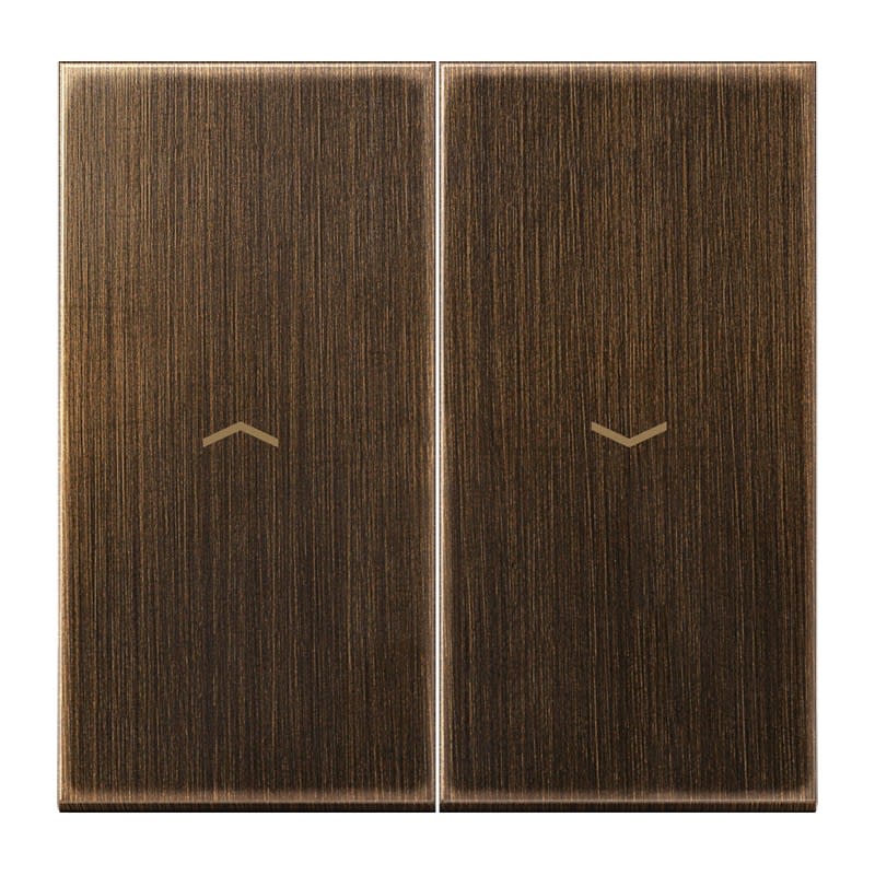 Jung - Enjoliveur double touche IN+BP VR-store / LS 990 Laiton ancien
