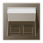 Jung - Enjoliveur pour noyau Modulear Jack / LS 990 Laiton ancien