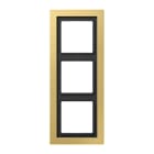Jung - Cadre 3 postes LS Design / Laiton doré