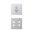 Jung - Enjoliveur prise rasoir / A 500 Aluminium
