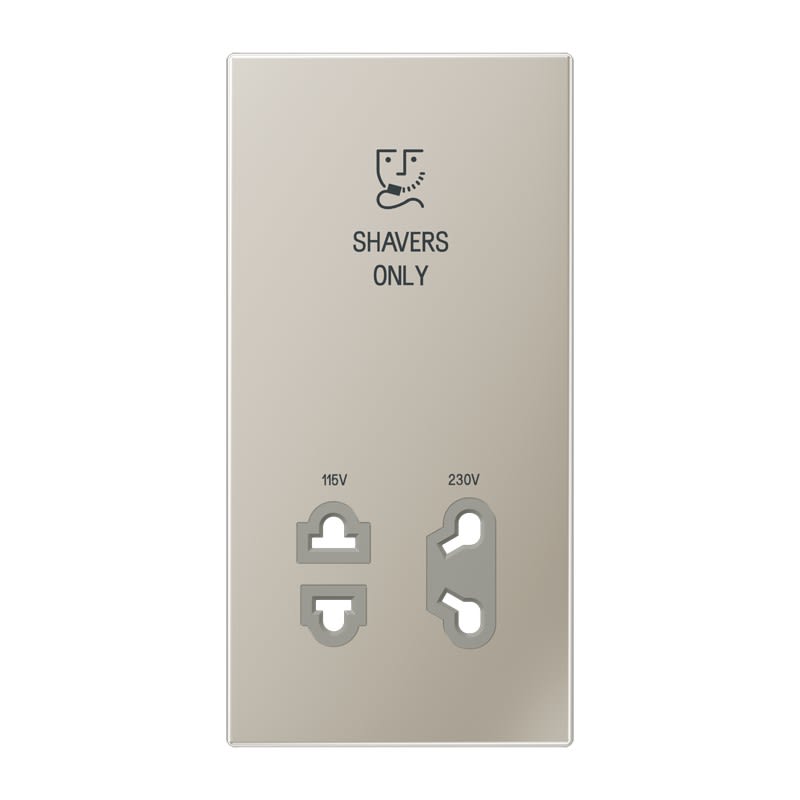 Jung - Enjoliveur prise  rasoir / LS 990 Métal INOX