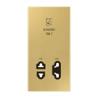 Jung - Enjoliveur prise rasoir / LS 990 Laiton doré