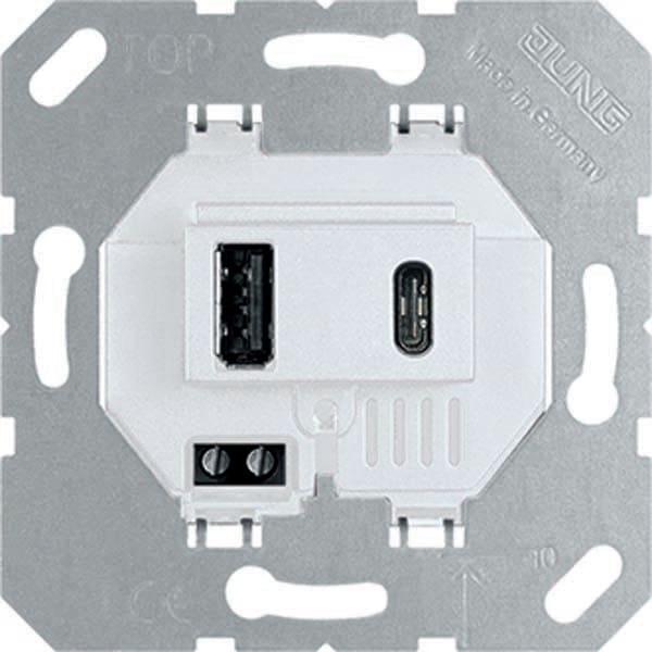 Jung - Prise USB double 2100 mA blanc
