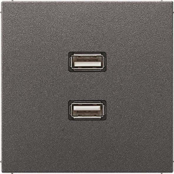 Jung - Connecteur Multimédia 2 x USB 2.0 / LS 990 Anthracite