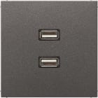 Jung - Connecteur Multimédia 2 x USB 2.0 / LS 990 Anthracite