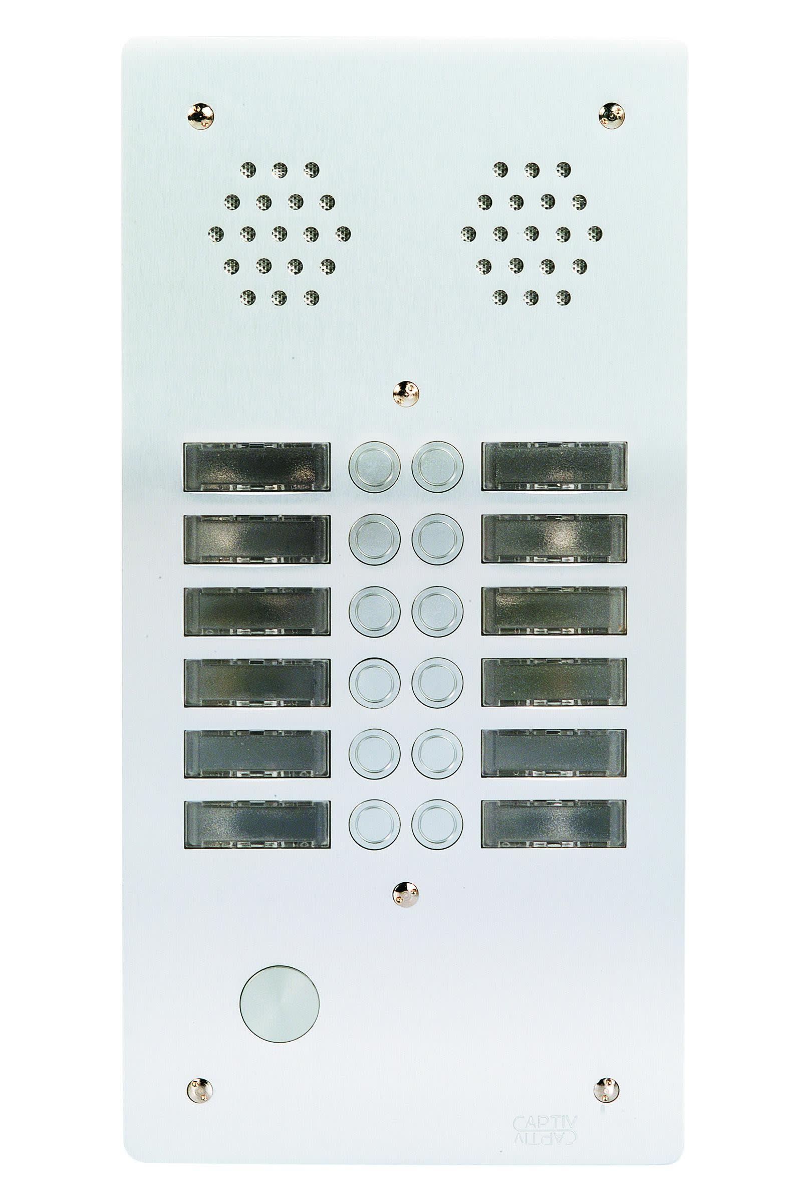 Urmet - Ce produit est Plaque A.V Alu 6Mm 2R 12Bp pour systèmes URMET