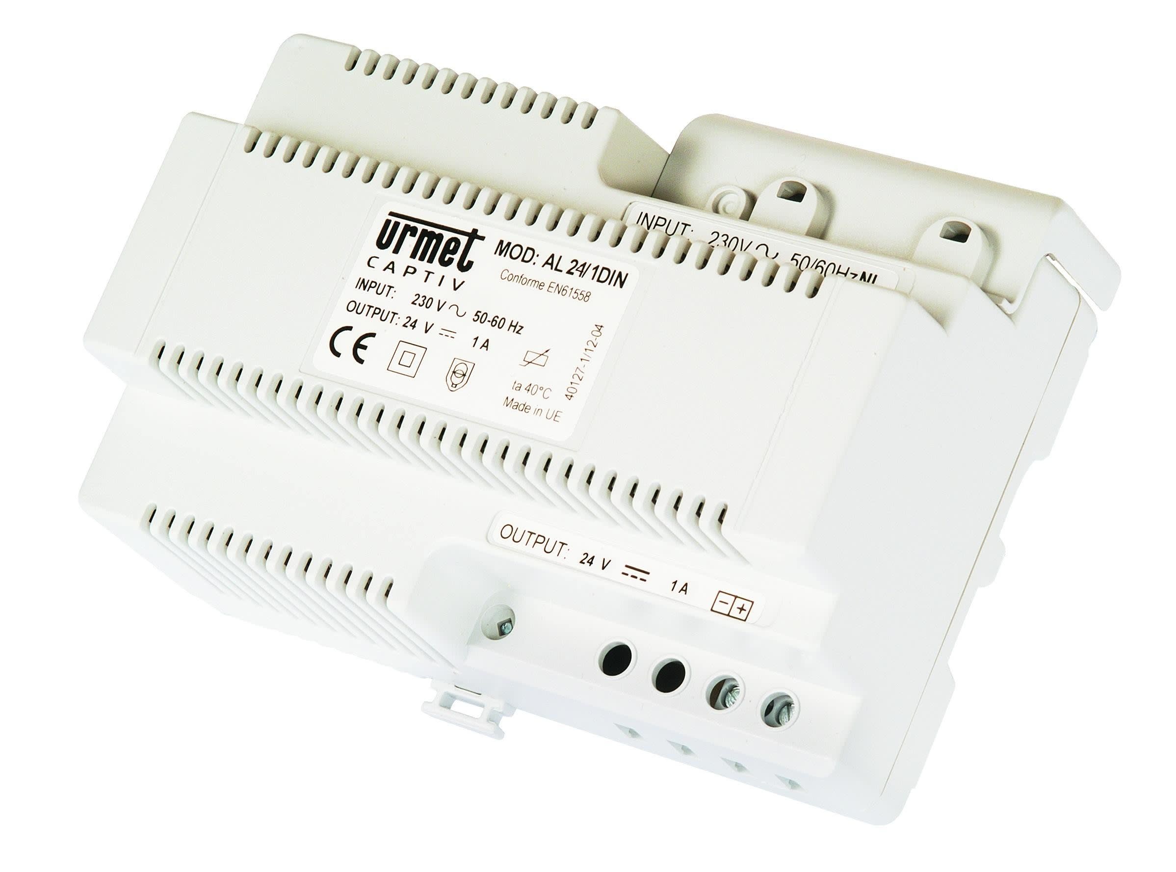 Urmet - Alimentation 24Vcc 1A, Rail Din 6 modules, conforme EN61558
