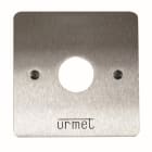 Urmet - Façade inox 90x90 mm pour T25, gravée URMET, vis incluses