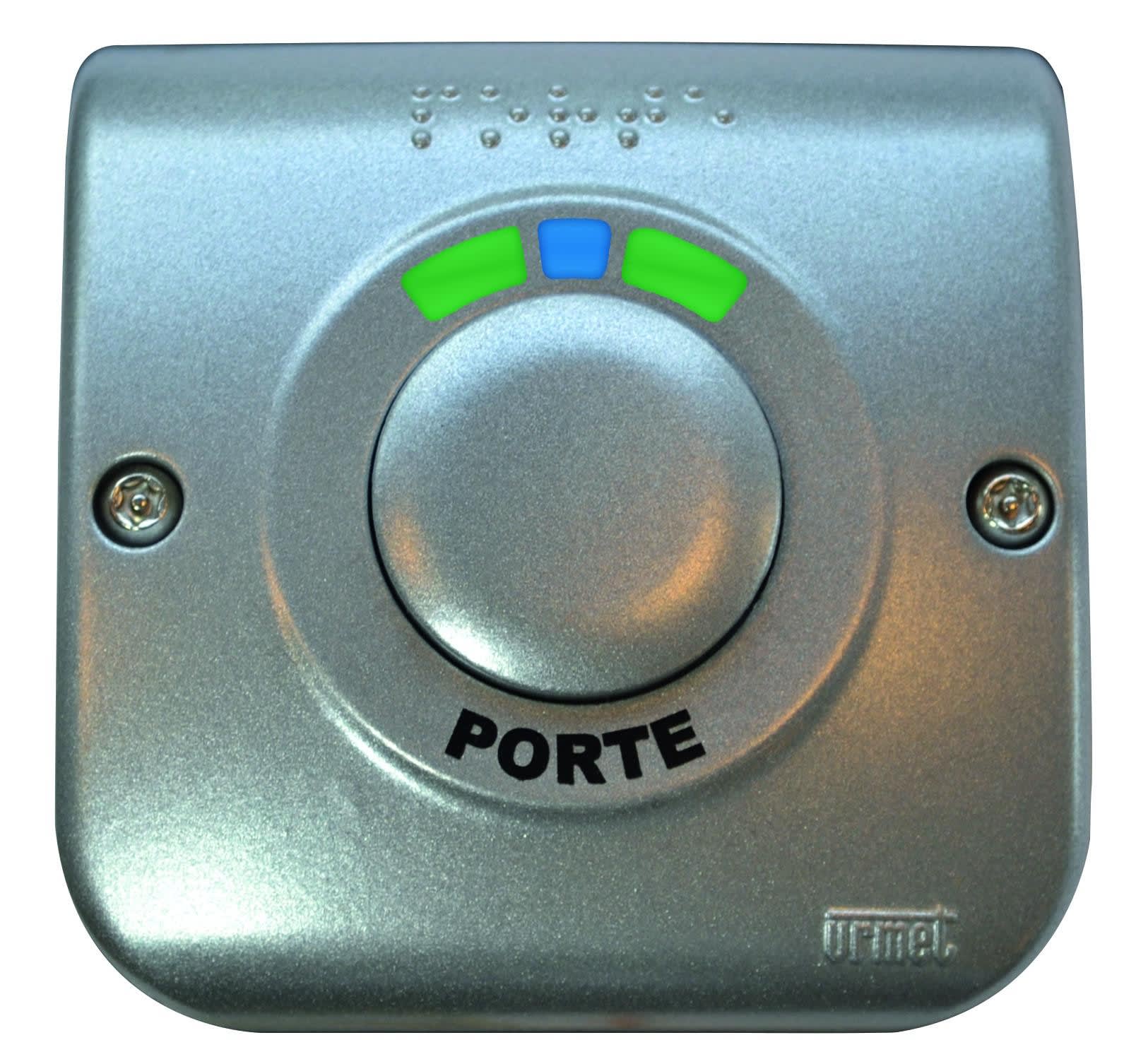 Urmet - Bouton de Sortie saillie No/Nf Lumineux Et Sonore - 90X90 - Conforme Handicap