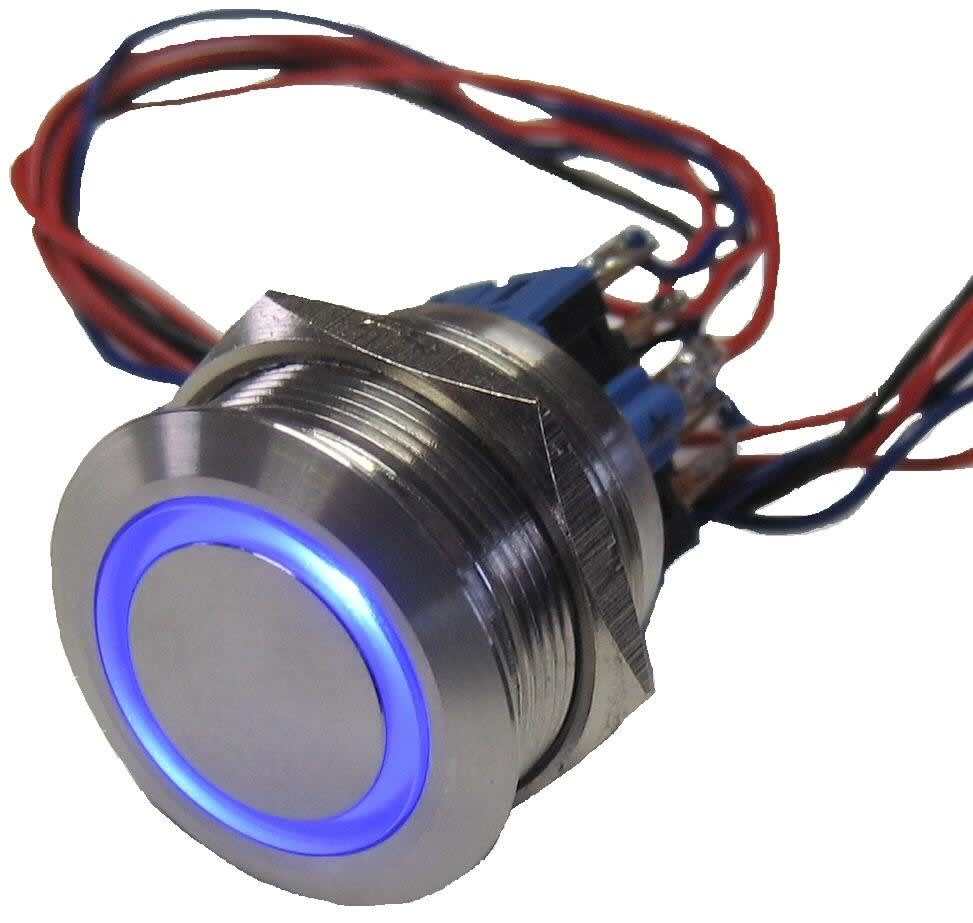 Urmet - Bouton Poussoir Seul No/Nf Lum Ø 19 Mm