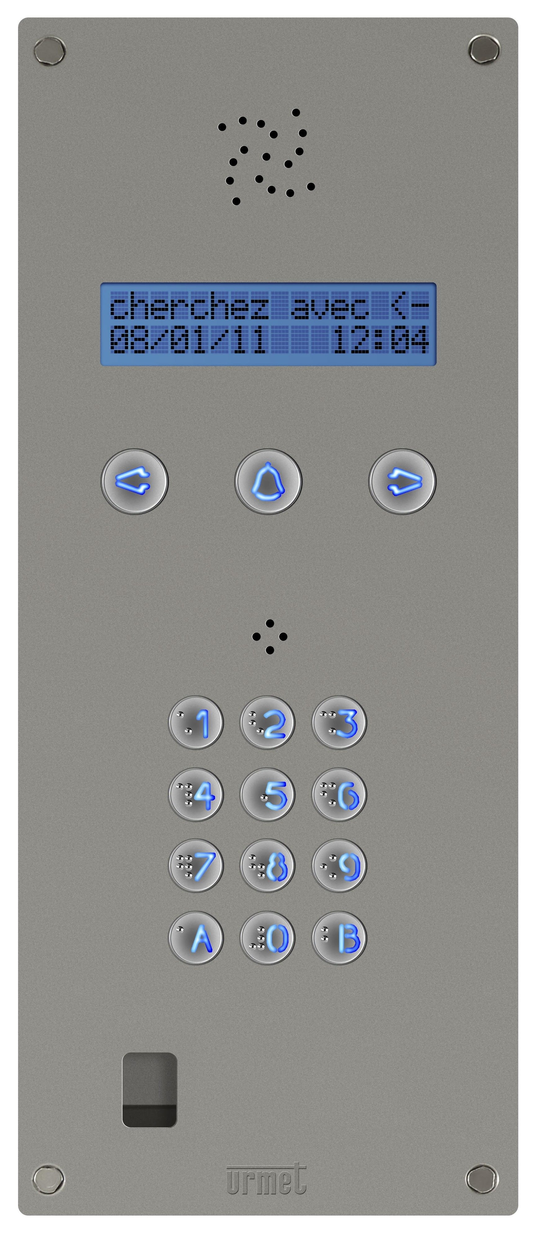 Urmet - Platine de rue à  Défilement De Noms Bibus Audio 2L Inox Clavier