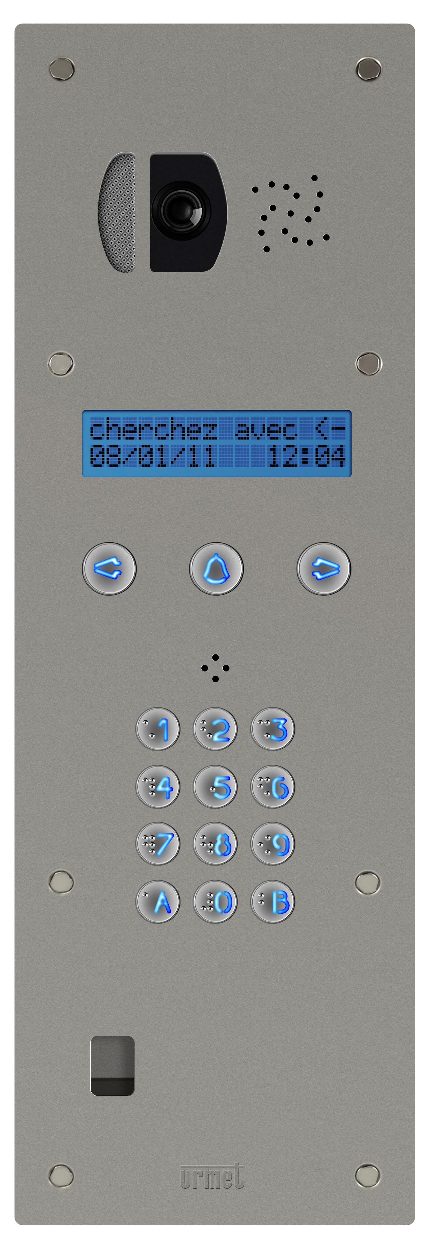 Urmet - Platine de rue à Défilement De Noms Bibus 2L Inox Clavier Video