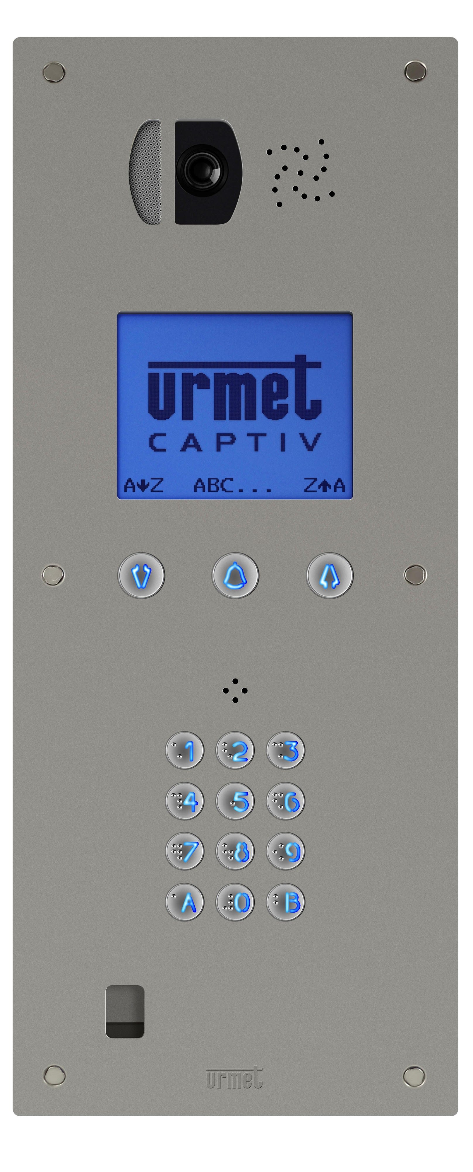 Urmet - Platine de rue à Défilement De Noms Bibus Video 8L Inox Clavier