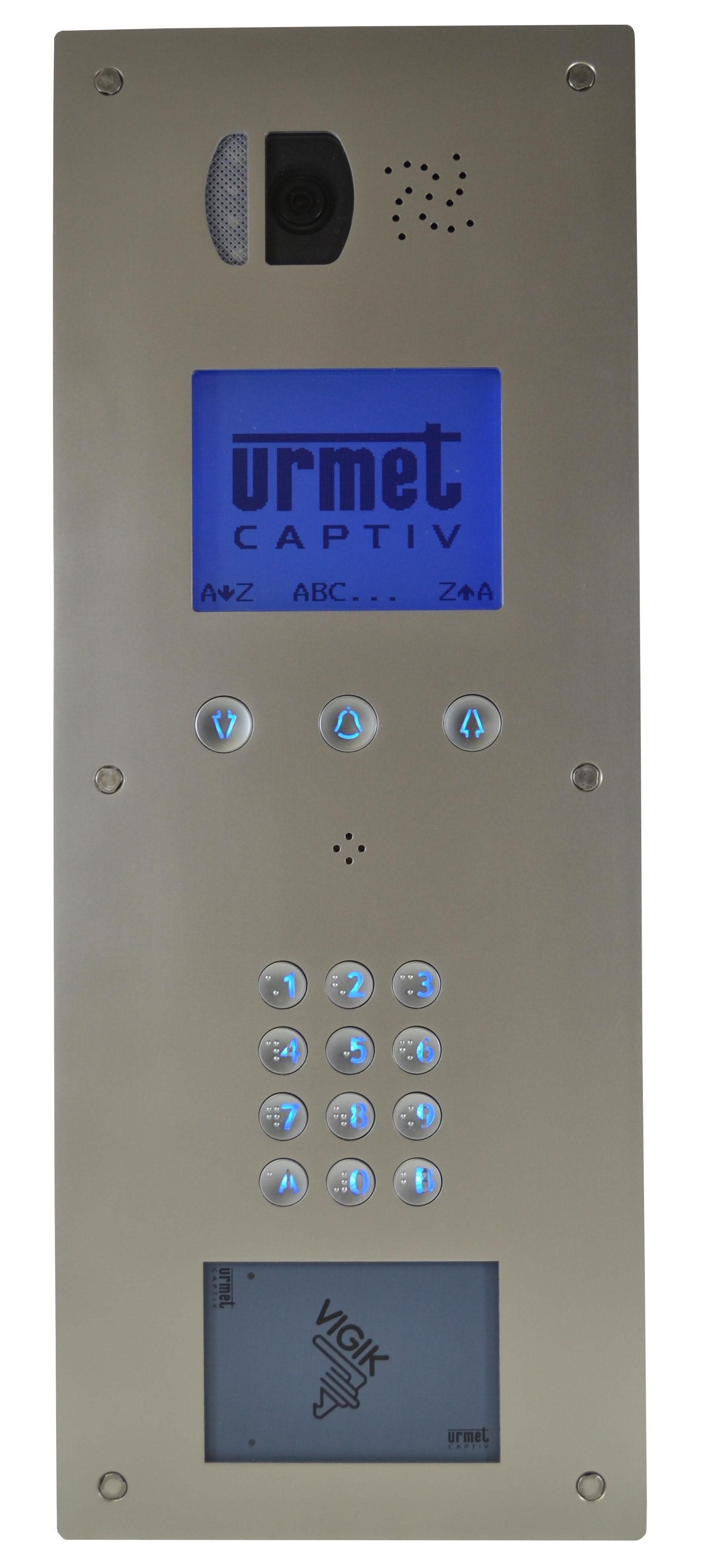 Urmet - Platine de rue à Défilement De Noms Bibus Video 8L Inox Clavier Vig Cvcl